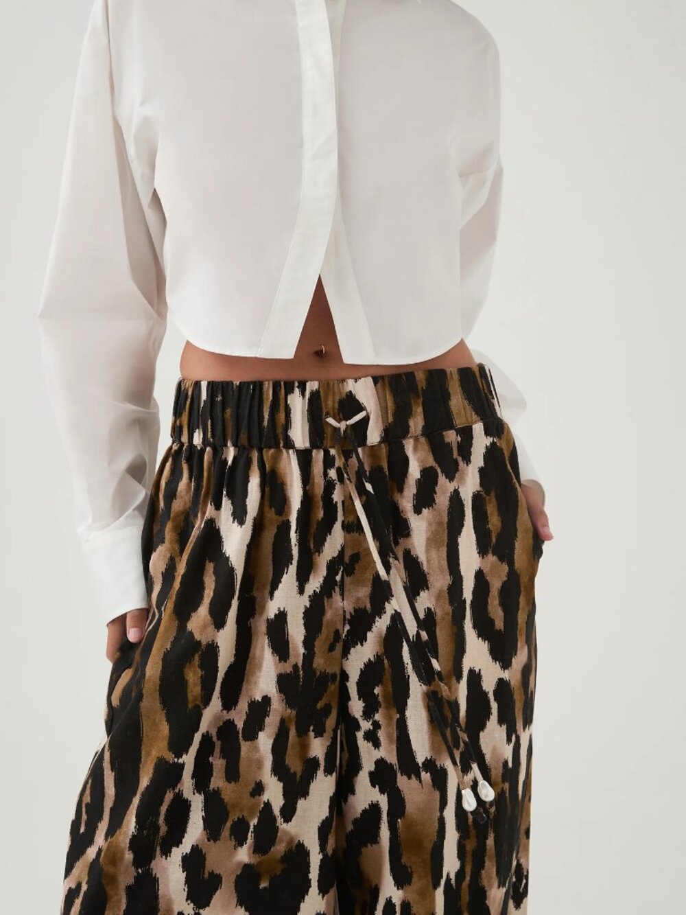NEW! 199.00 AJE STUDIO SIENNA ANIMAL PRINT DENIM JEANS - Picture 4 of 11